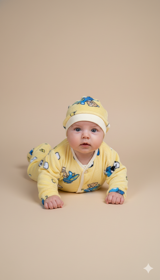 CuddleCloud Yellow Winter Baby Set