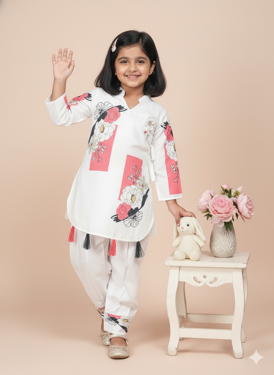 Blossom Breeze Floral Print Tunic and Trouser Set