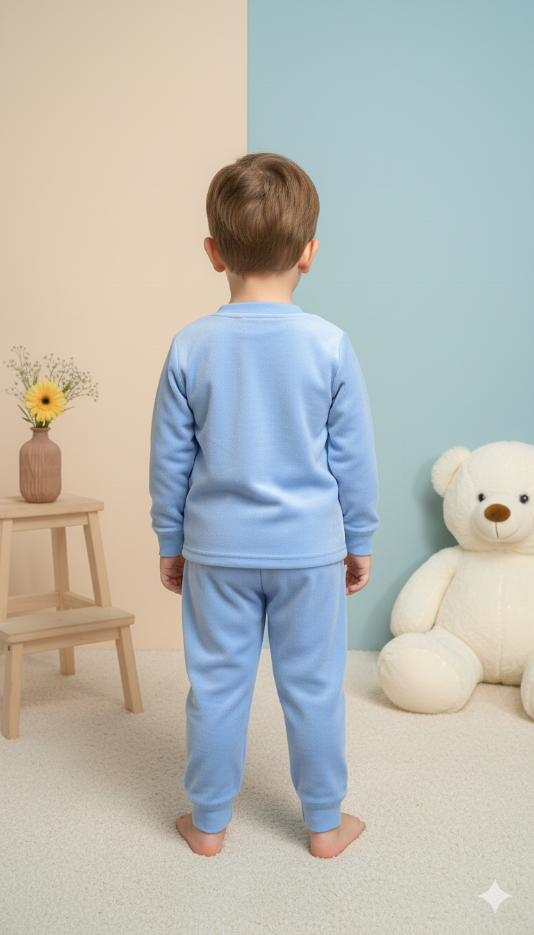 Cuddle Bunny Cozy Nightwear Set- Sky Blue Bunny