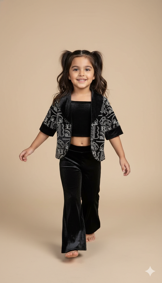 Midnight Velvet Trendy Co-ord Set