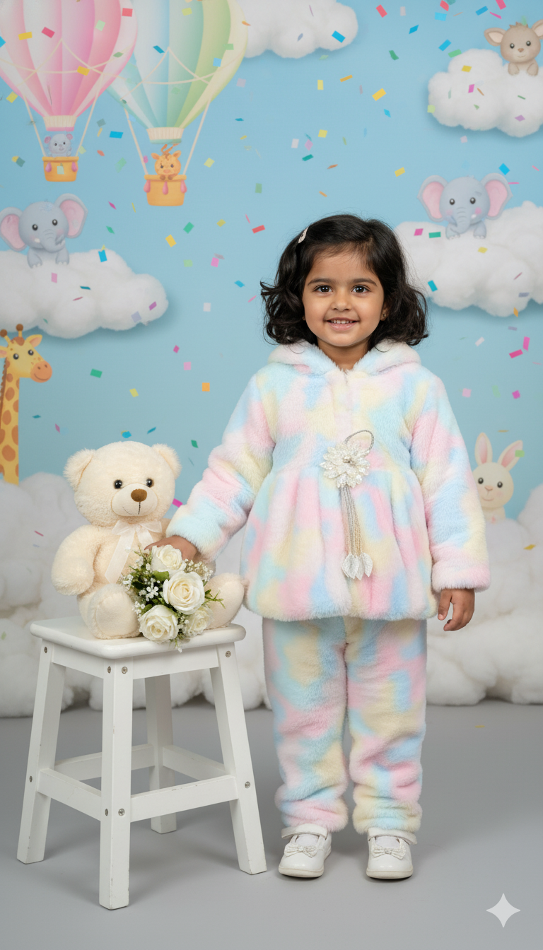 Rainbow Cloud Winter Fur Set