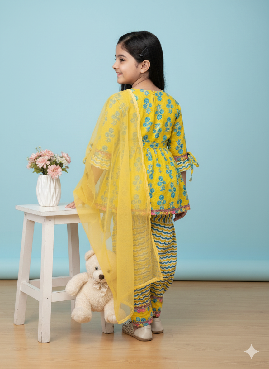 Basanti Bloom kurti Set