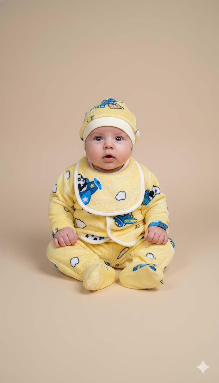 CuddleCloud Yellow Winter Baby Set