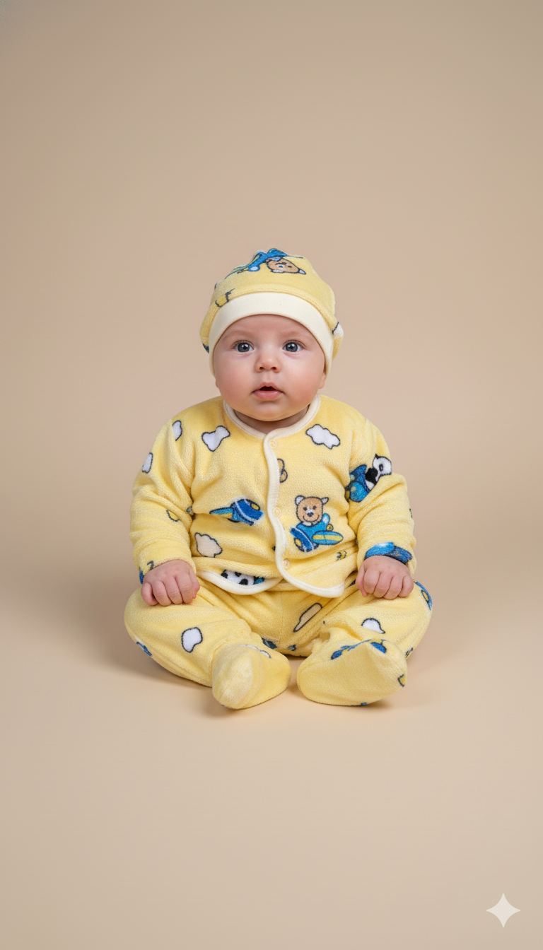 CuddleCloud Yellow Winter Baby Set