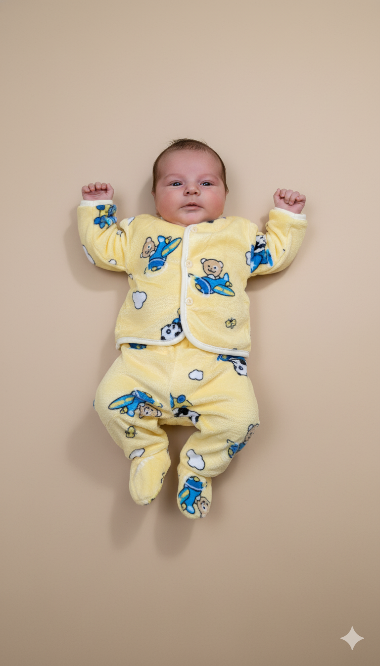 CuddleCloud Yellow Winter Baby Set