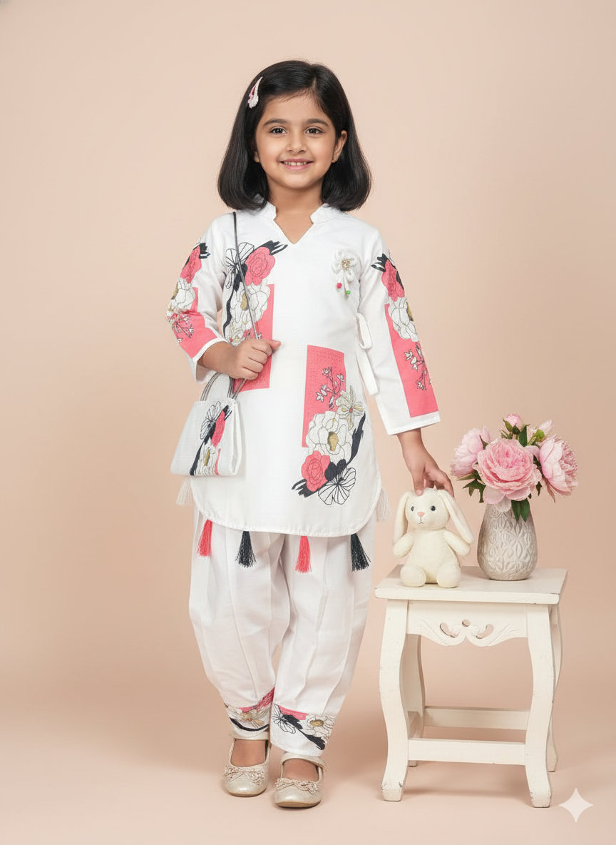 Blossom Breeze Floral Print Tunic and Trouser Set
