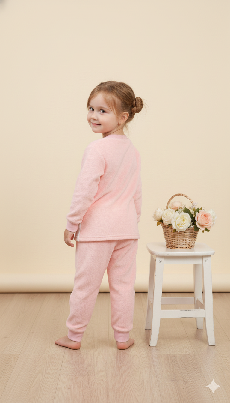 Cuddle Bunny Cozy Nightwear Set- Blush Pink Bunny