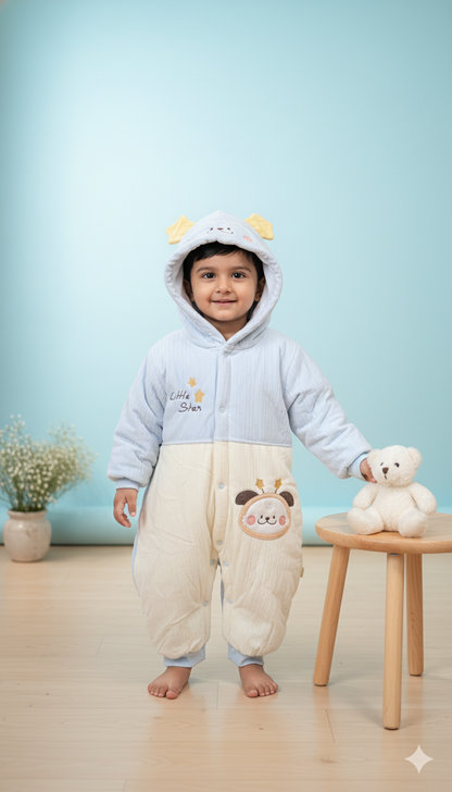 Little Star Snuggle Suit – Sky Blue