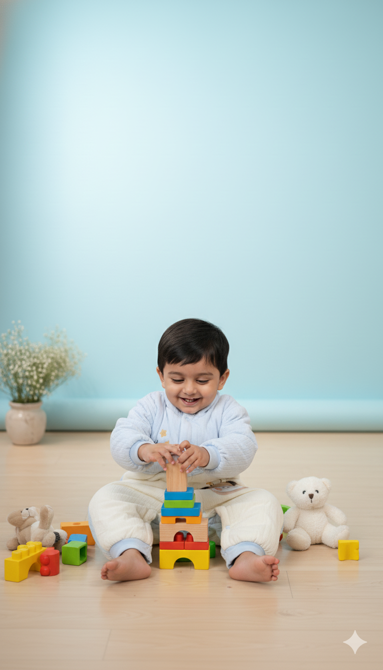 Little Star Snuggle Suit – Sky Blue