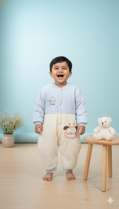 Little Star Snuggle Suit – Sky Blue