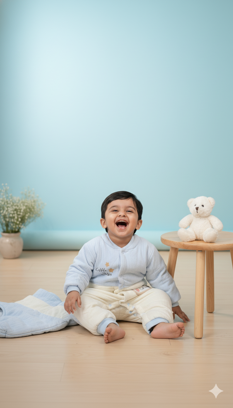 Little Star Snuggle Suit – Sky Blue