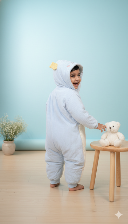 Little Star Snuggle Suit – Sky Blue