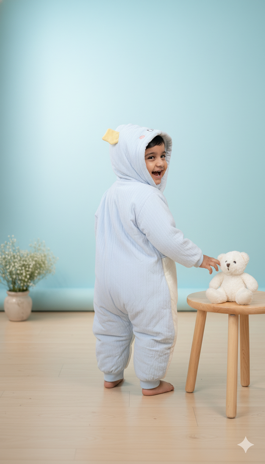 Little Star Snuggle Suit – Sky Blue