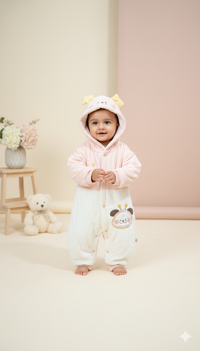 Little Star Snuggle Suit – Peach