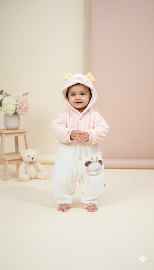 Little Star Snuggle Suit – Peach