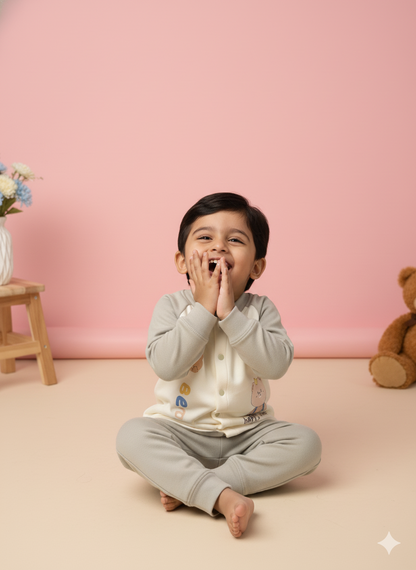 Baby Bear Cozy Fleece Suit – Gentle Green Glow