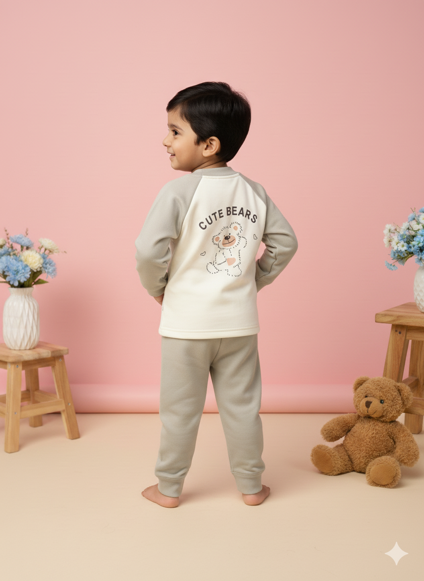 Baby Bear Cozy Fleece Suit – Gentle Green Glow