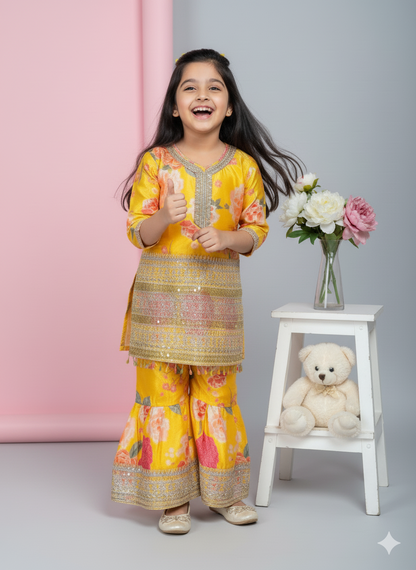 Gulbahaar Floral Sharara Set