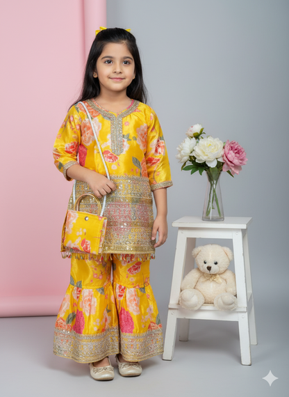 Gulbahaar Floral Sharara Set