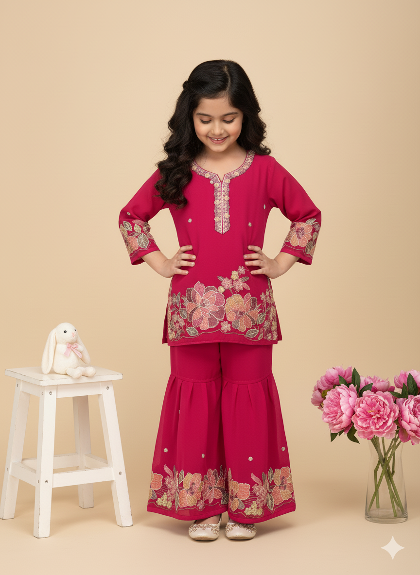 Gulabi Charm Kurti Set