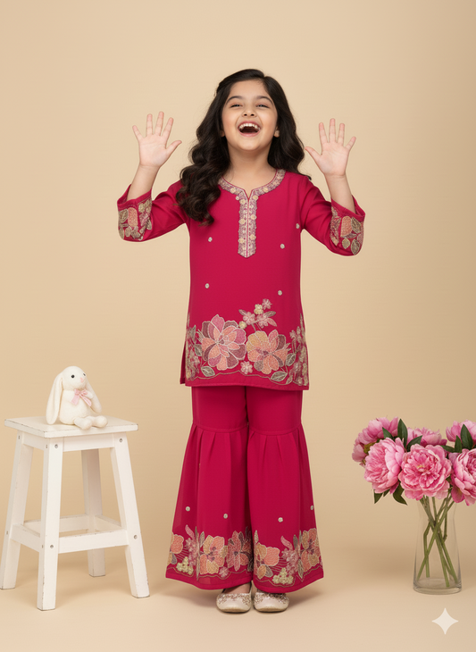 Gulabi Charm Kurti Set