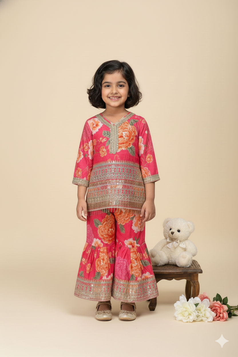 Gulbahaar Floral Sharara Set