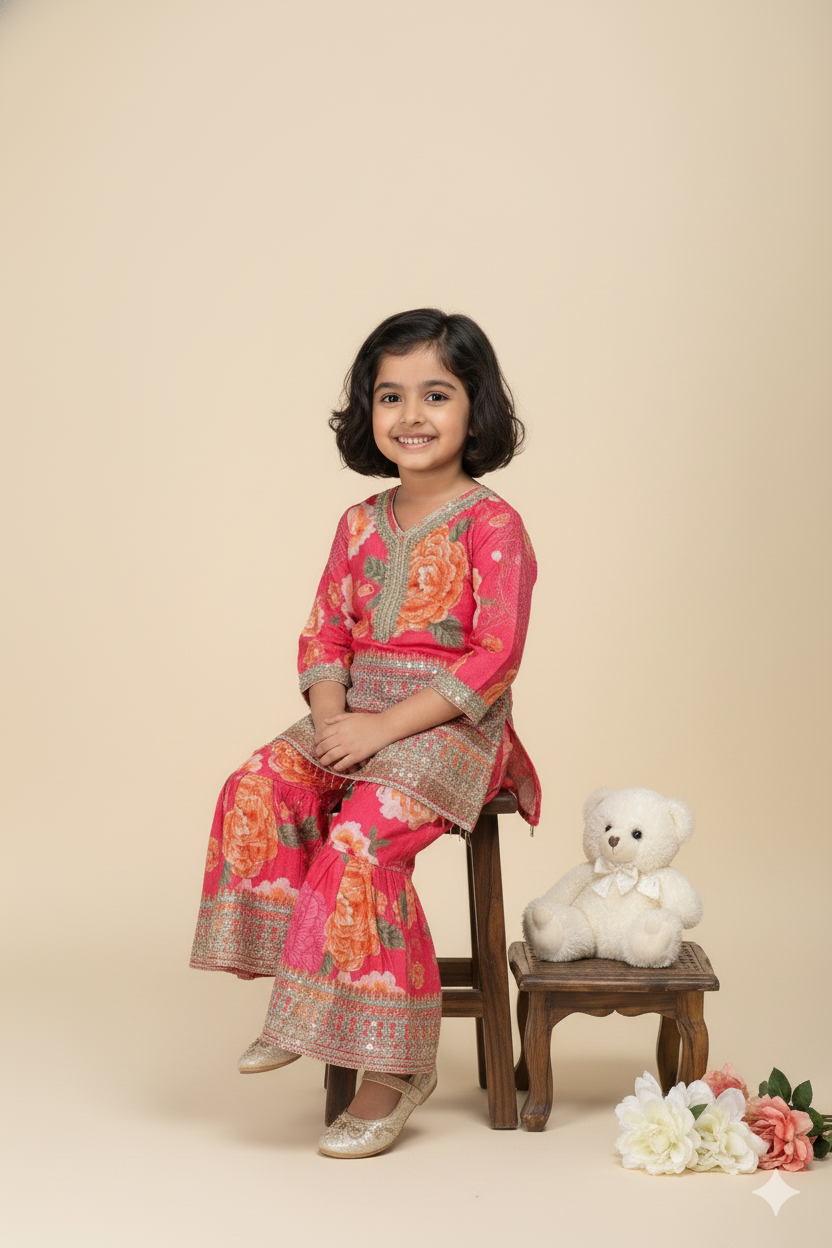 Gulbahaar Floral Sharara Set