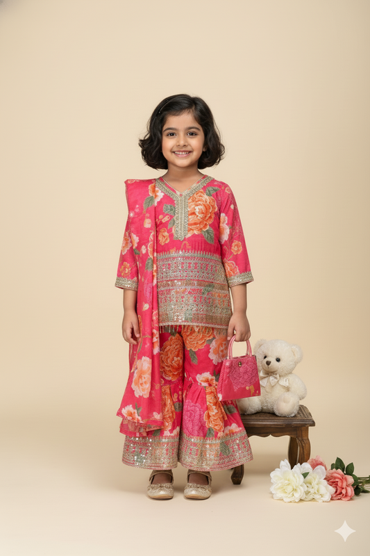 Gulbahaar Floral Sharara Set