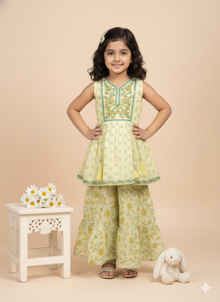 Gulnaar Embroidered Sharara Suit