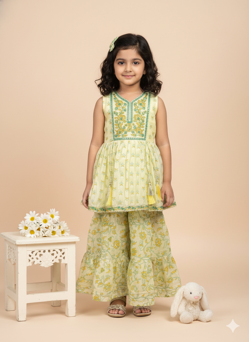 Gulnaar Embroidered Sharara Suit