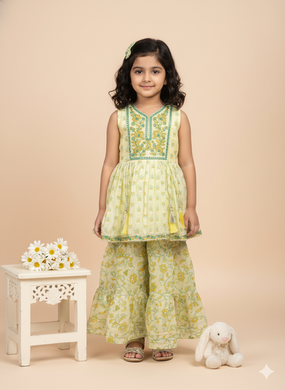 Gulnaar Embroidered Sharara Suit