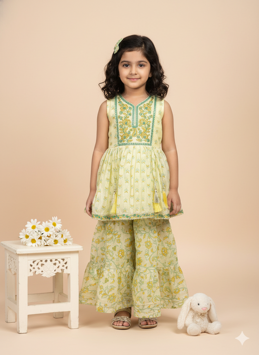 Gulnaar Embroidered Sharara Suit