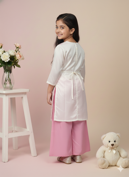 Kids' Premium Lucknowi Style Kurti and Sharara Set