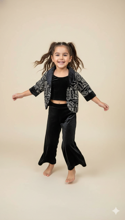 Midnight Velvet Trendy Co-ord Set