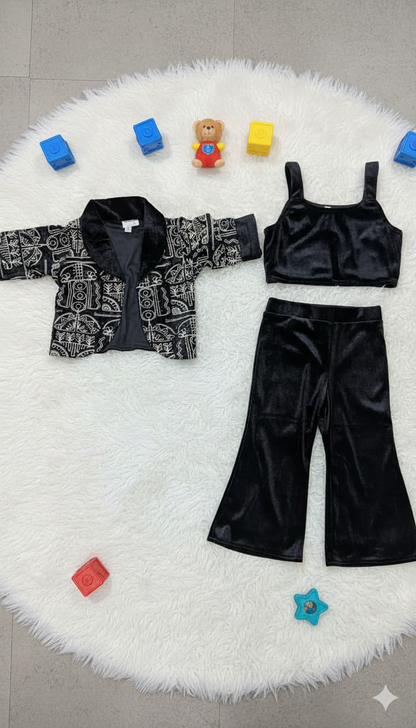Midnight Velvet Trendy Co-ord Set