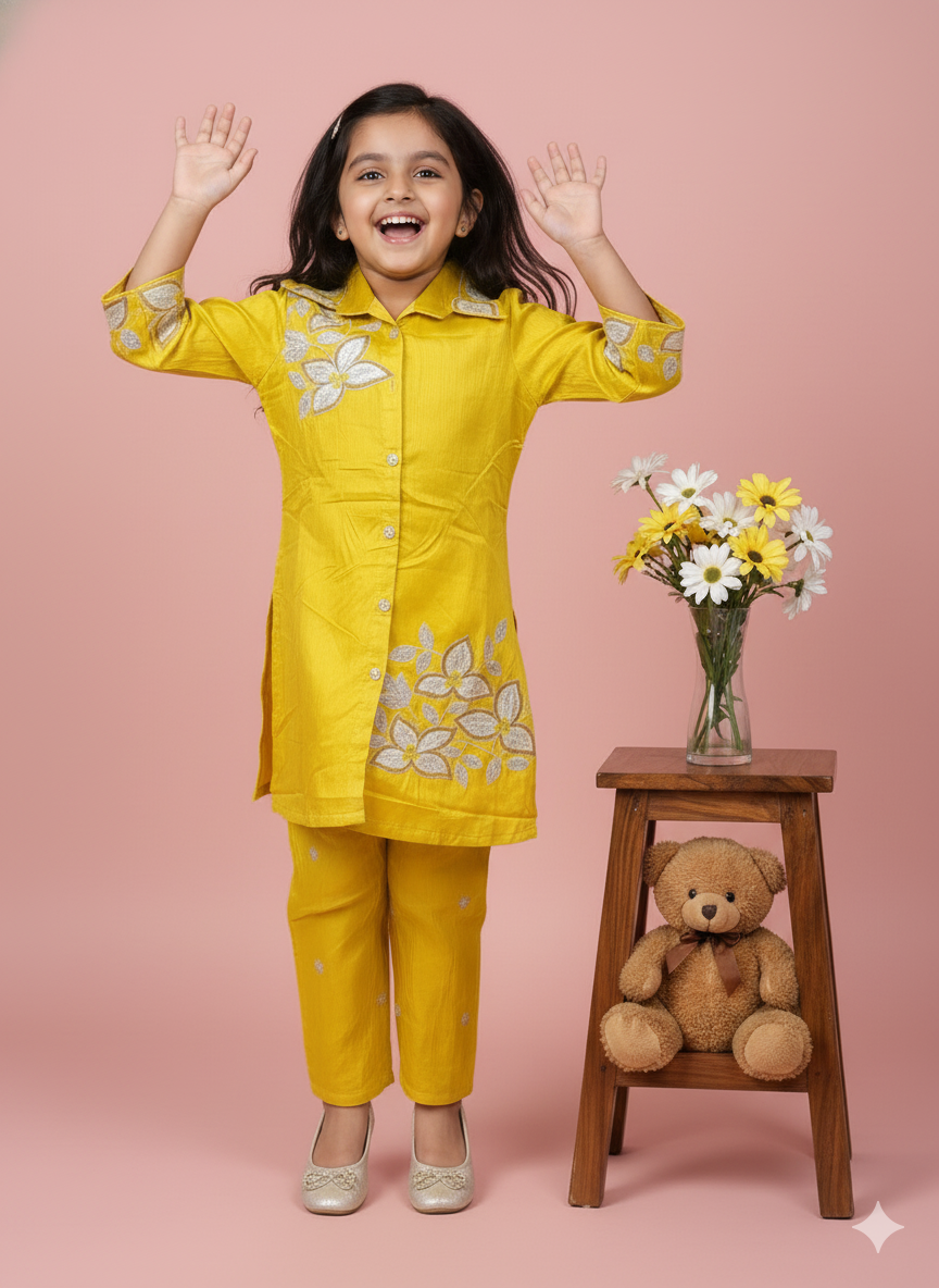 Premium Zari Work Long Tunic and Trousers