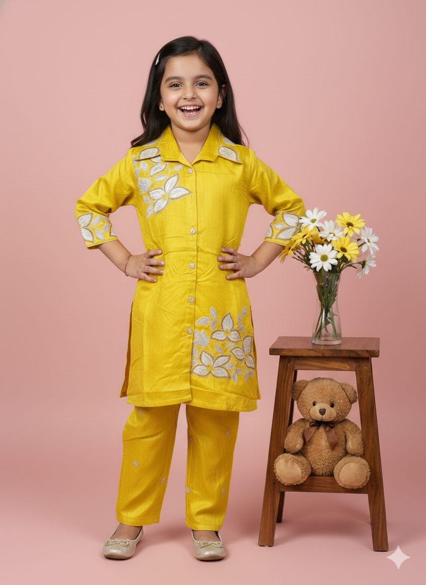 Premium Zari Work Long Tunic and Trousers