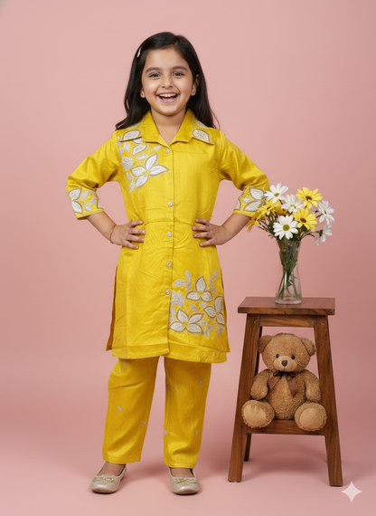 Premium Zari Work Long Tunic and Trousers