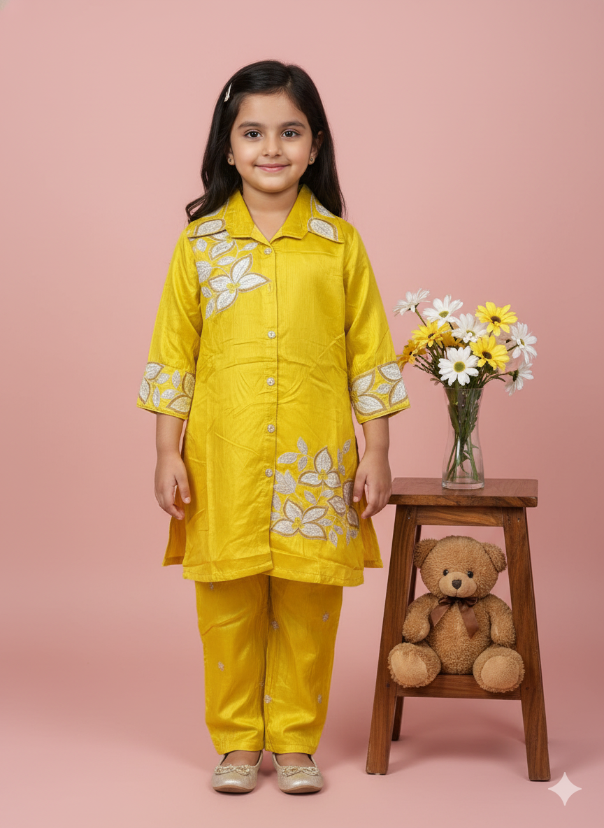 Premium Zari Work Long Tunic and Trousers