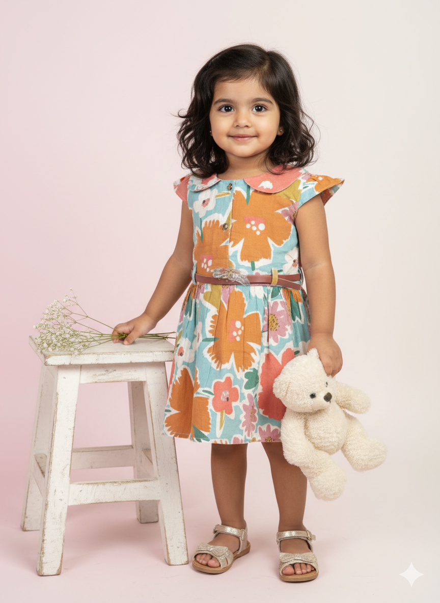 Petal Pop Dress with Peter Pan Collar