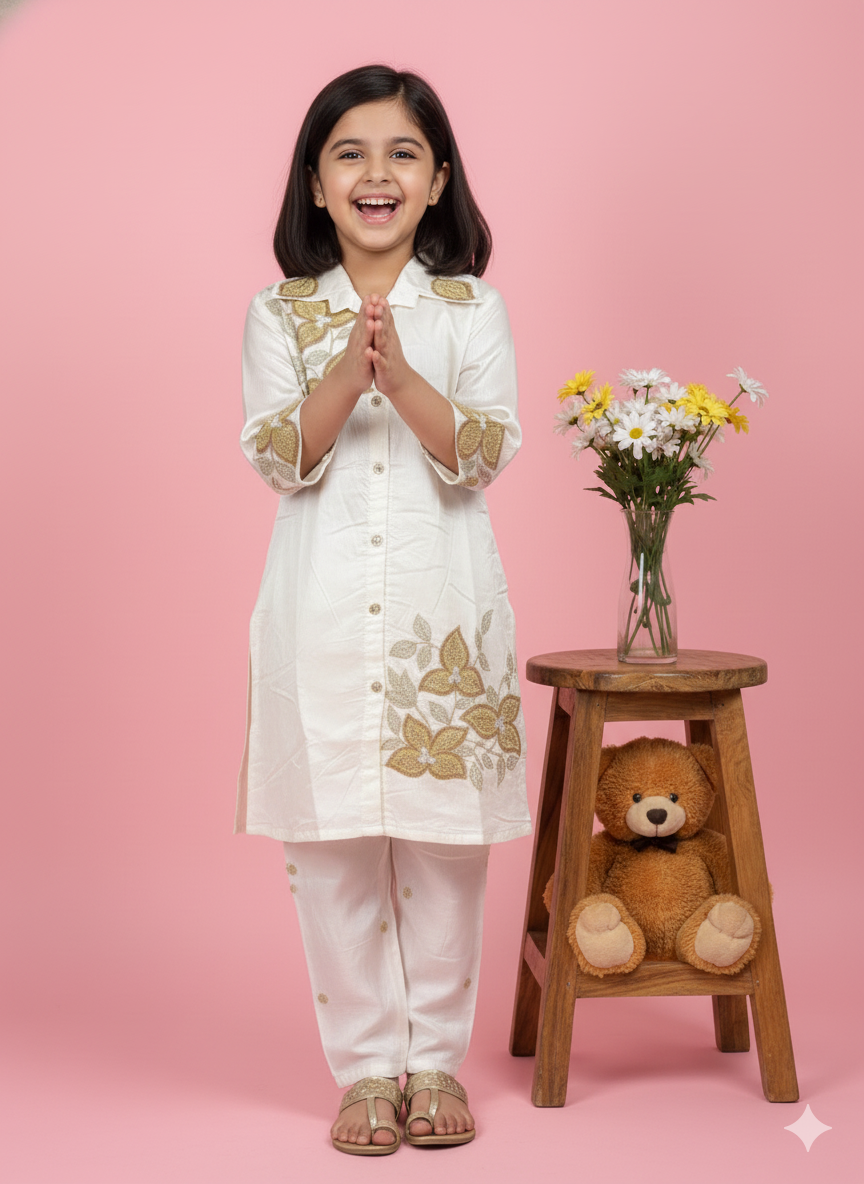 Premium Zari Work Long Tunic and Trousers