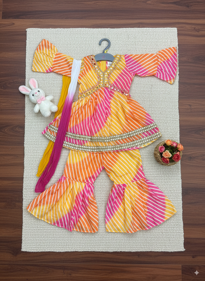 Rainbow Radiance Sharara Set