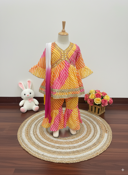 Rainbow Radiance Sharara Set