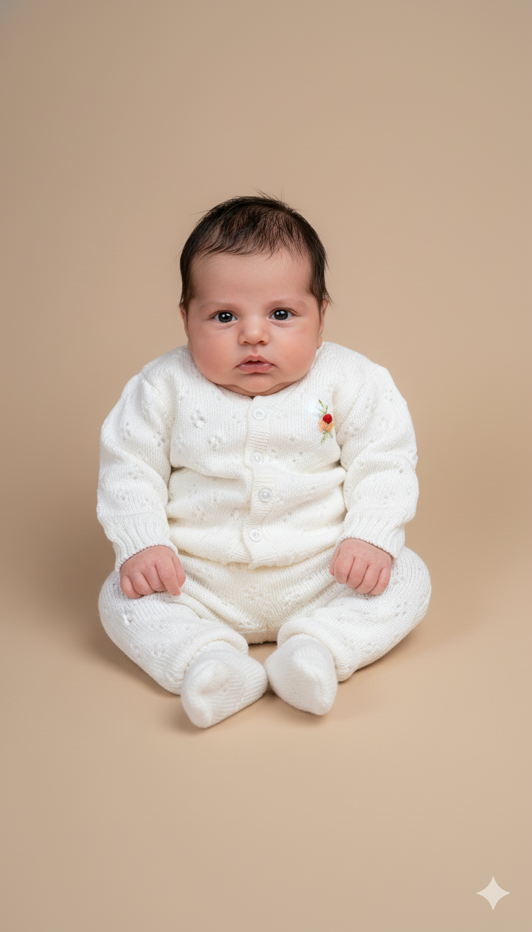 Snowflake Soft Knit Baby Set