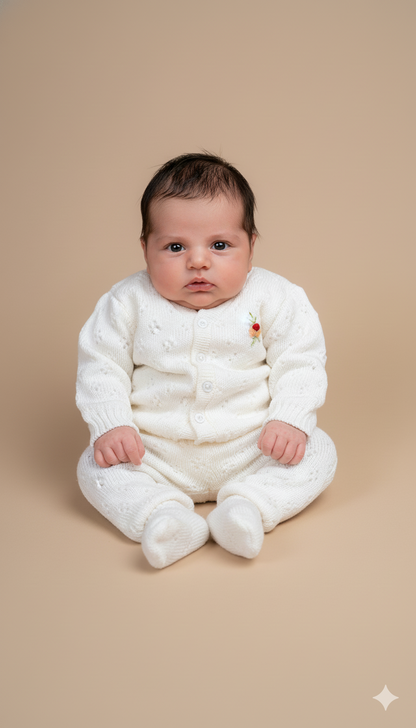 Snowflake Soft Knit Baby Set
