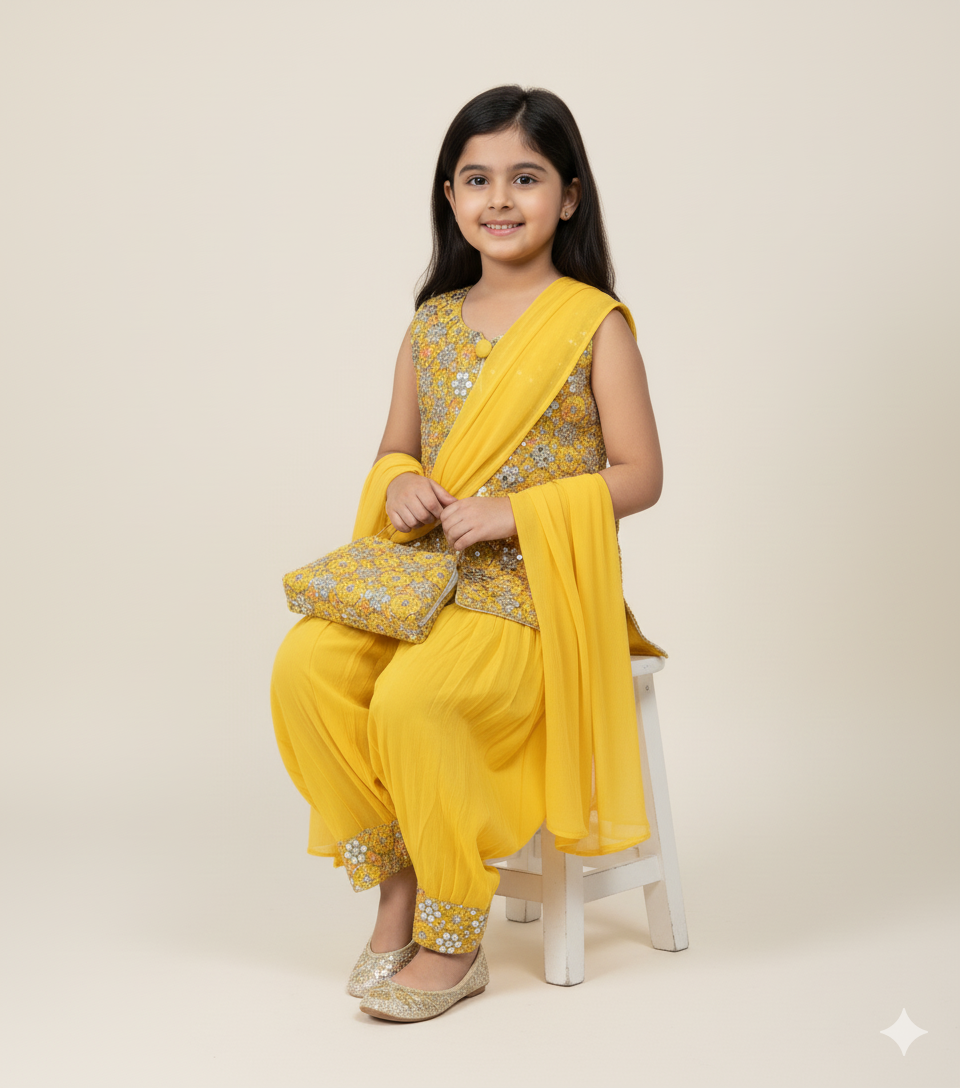 Sunshine Sparkle Afghani Suit Set