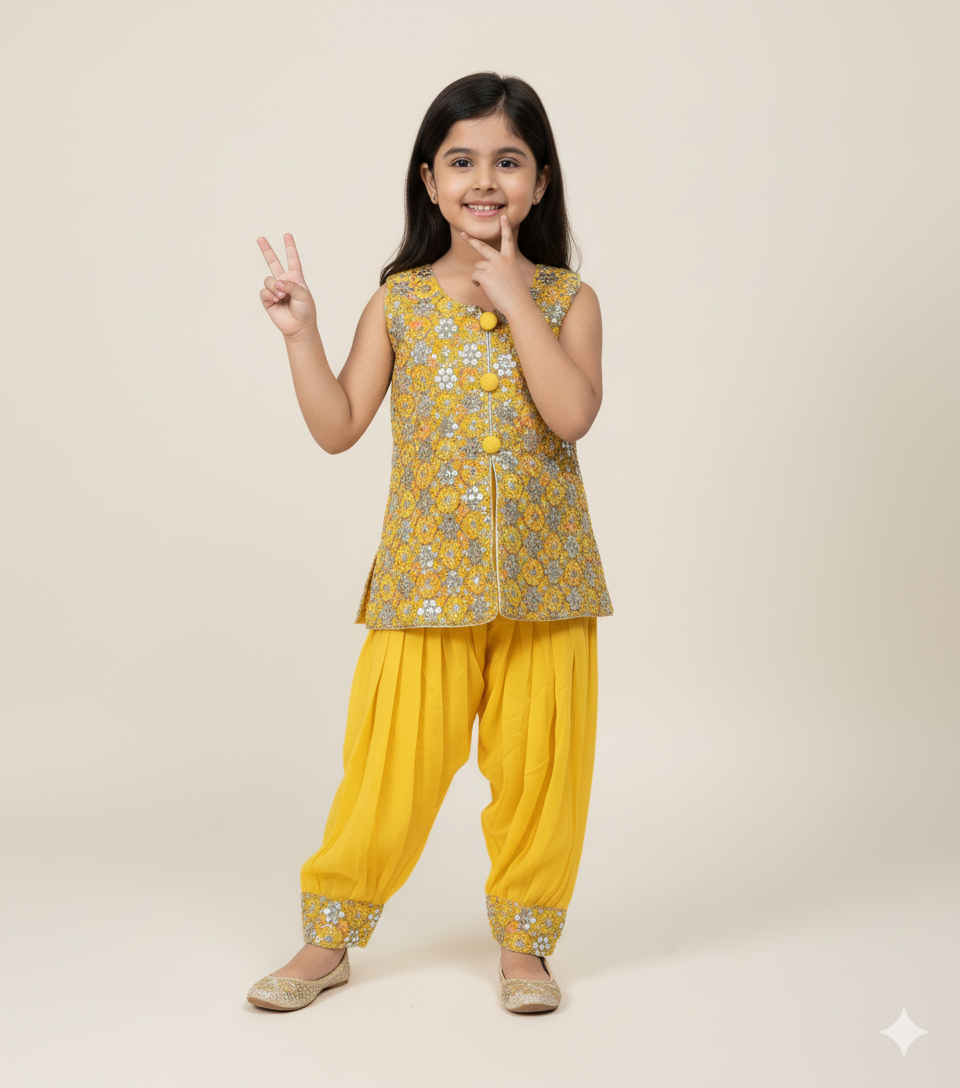 Sunshine Sparkle Afghani Suit Set